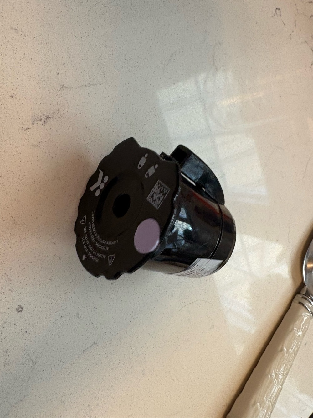 Keurig Black Accessory with Purple Accent